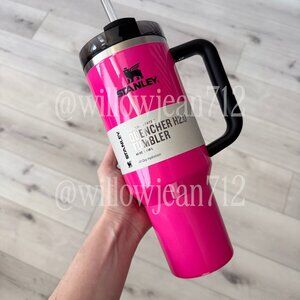"Electric Pink" 40 oz. Neon Pink Stanley Tumbler